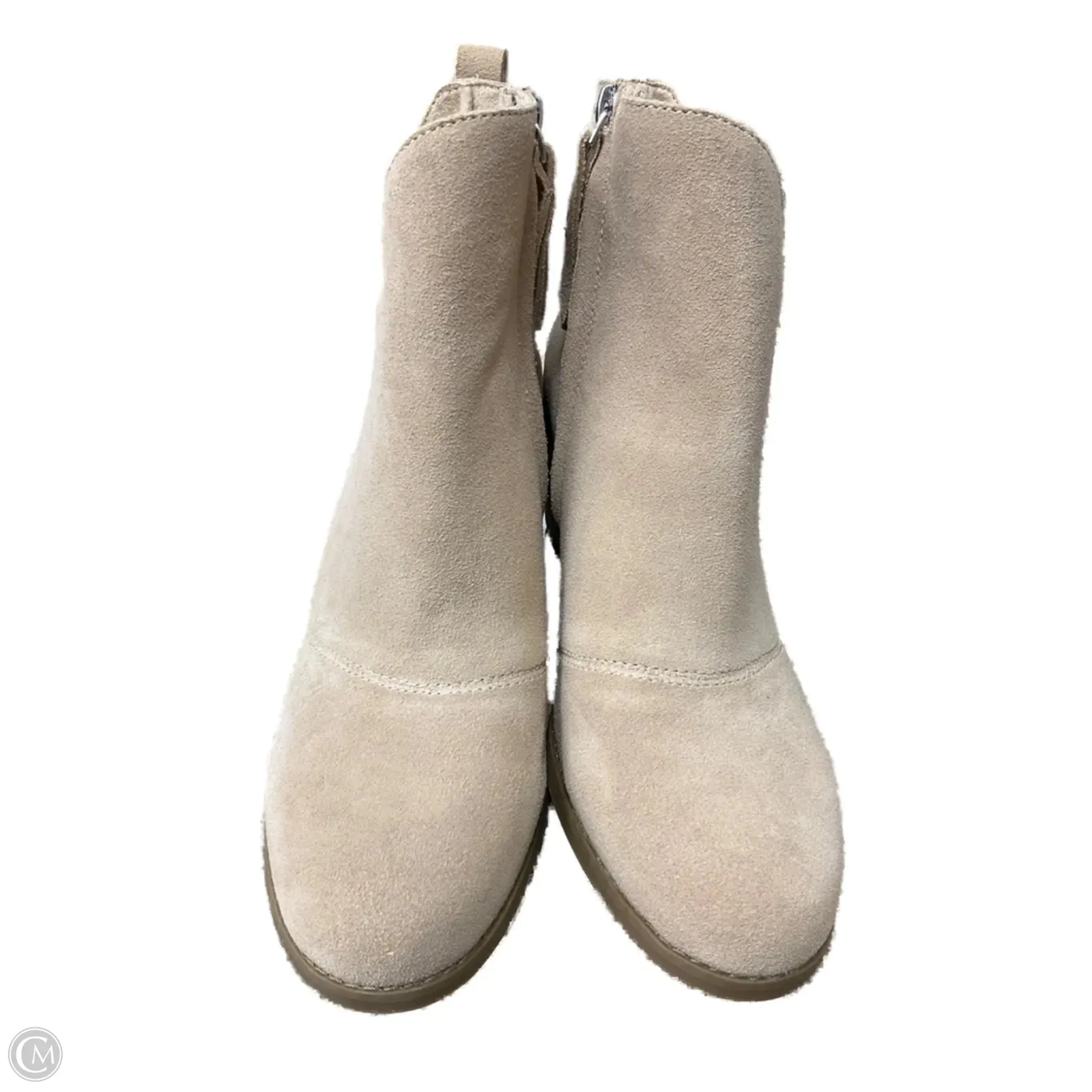 Boots Ankle Heels By Toms In Beige, Size: 9 Two Lips Ankle Boots
