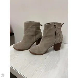 Ankle Boots Cognac Boots Ankle Heels By Toms In Grey, Size: 8