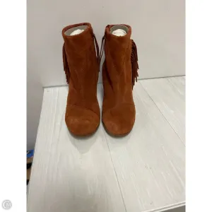 Boots Ankle Heels By Toms In Orange, Size: 10 Cloudsteppers Ankle Boots