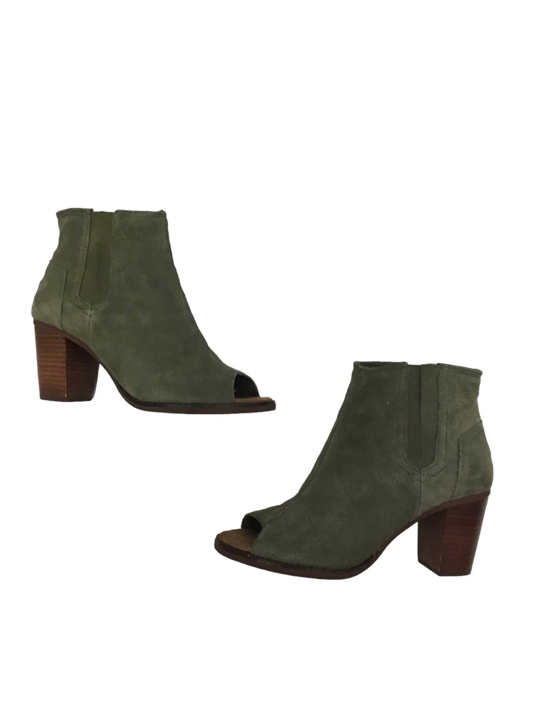 Boots Ankle Heels By Toms  Size: 7 Ankle Boots Denim Platform