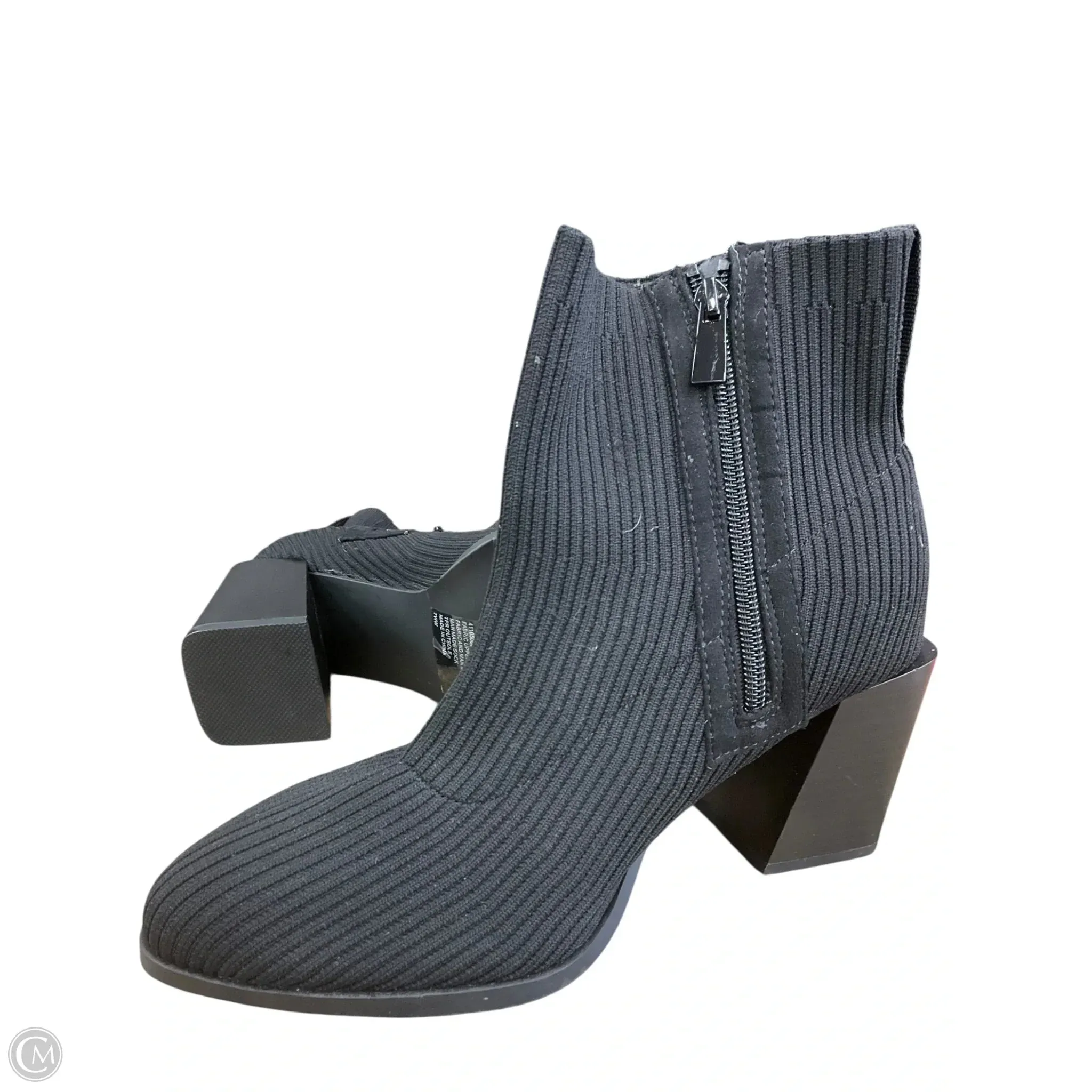 Flowery Ankle Boots Boots Ankle Heels By Torrid In Black, Size: 7