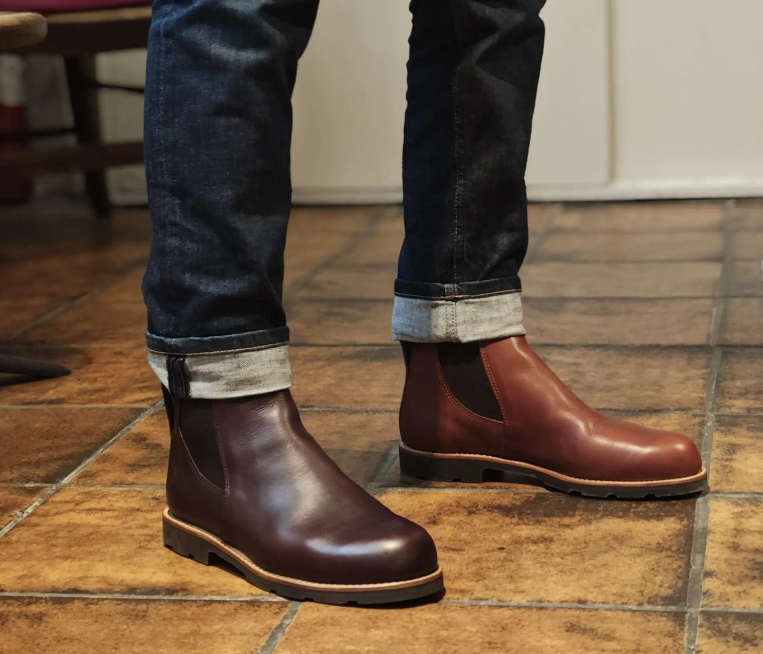 Boots Homme Bordeaux