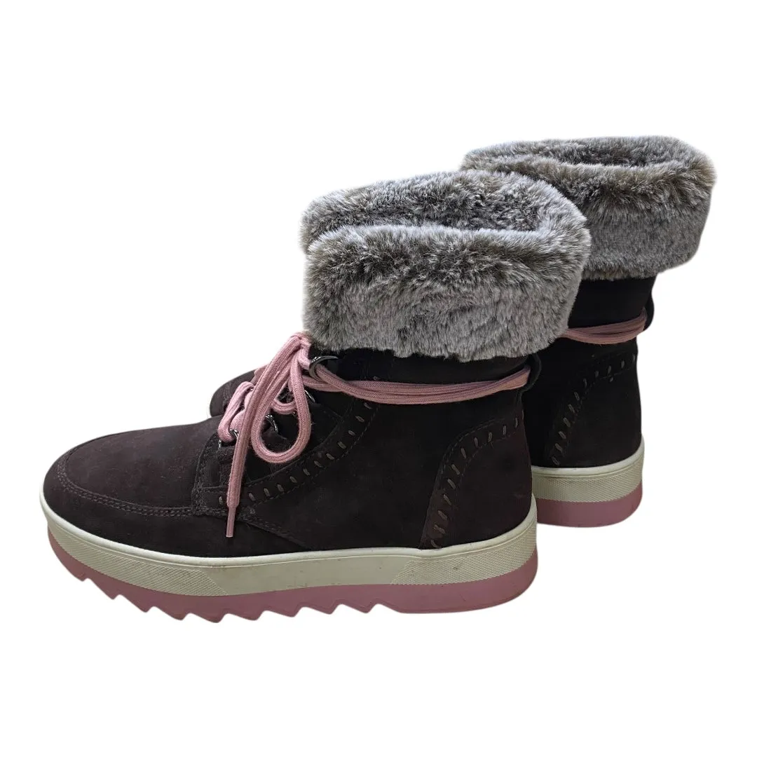 Boots Snow By Cmc In Brown & Pink, Size:9 Squeaky Boots