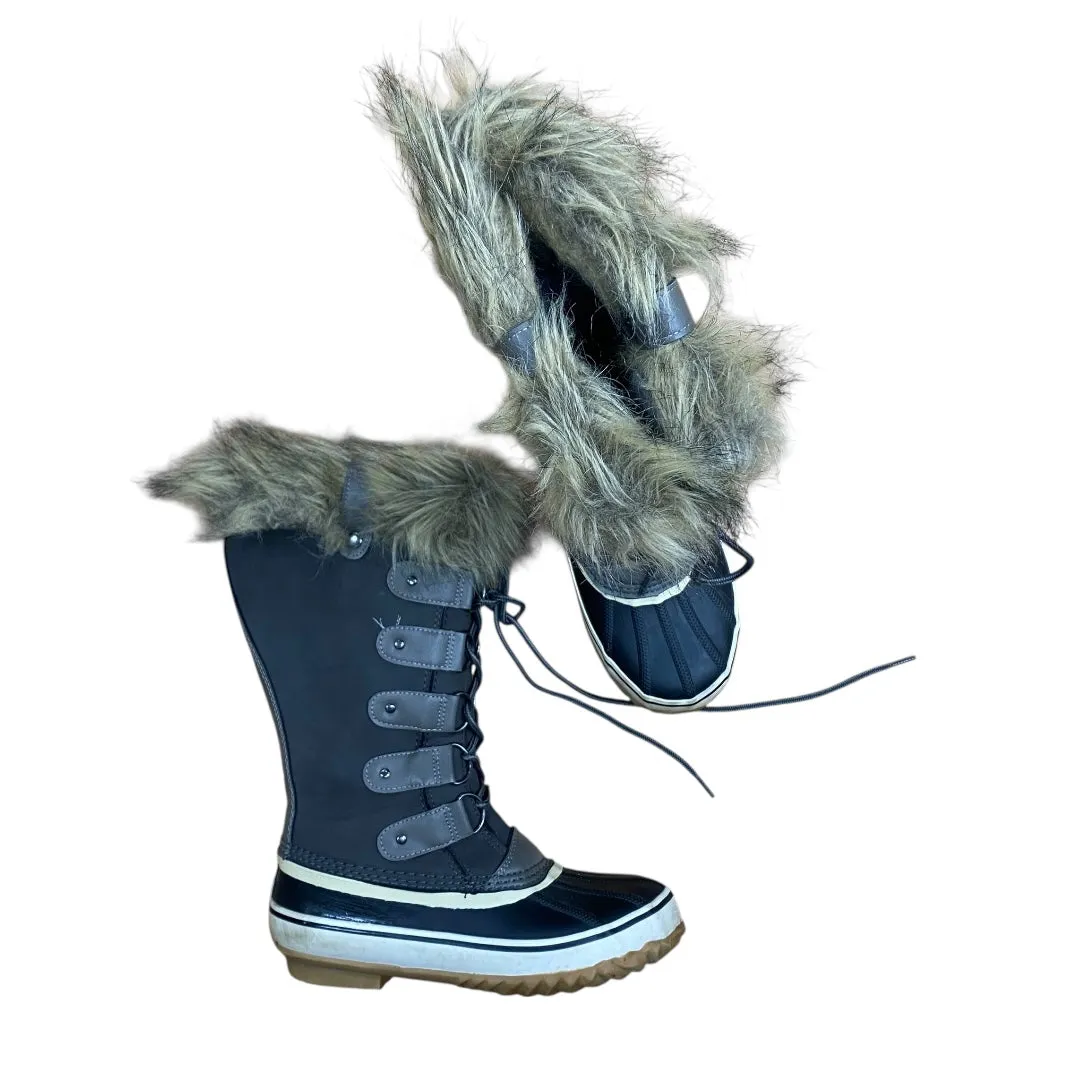 Used Western Boots Boots Snow By Jbu By Jambu In Grey, Size:6.5