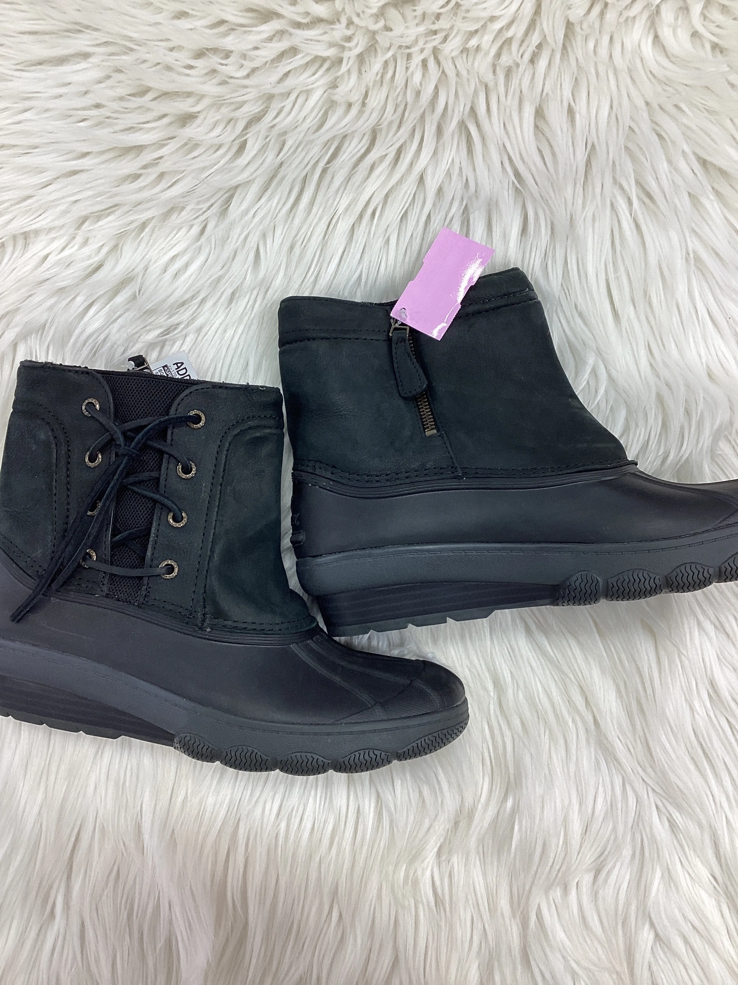 Cream Boots Knee High Boots Snow By Sperry In Black, Size:8