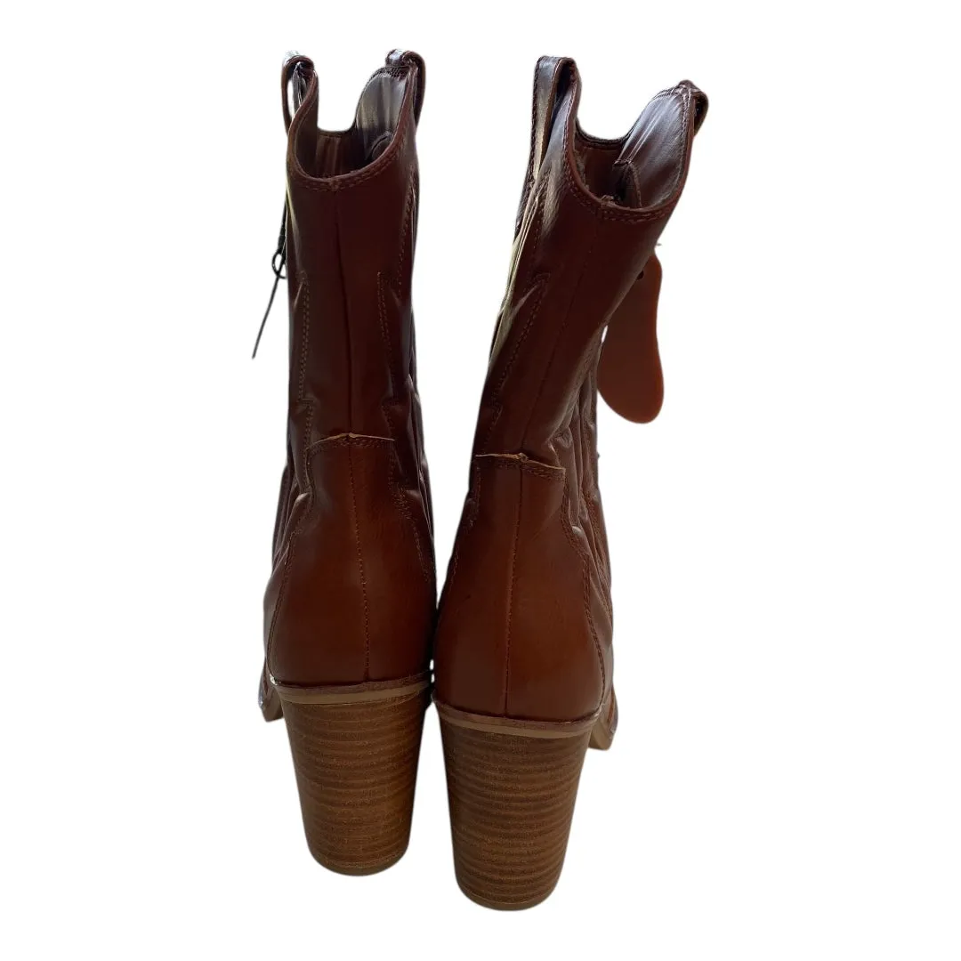 Skin Boots Boots Western By Mia In Brown, Size:8