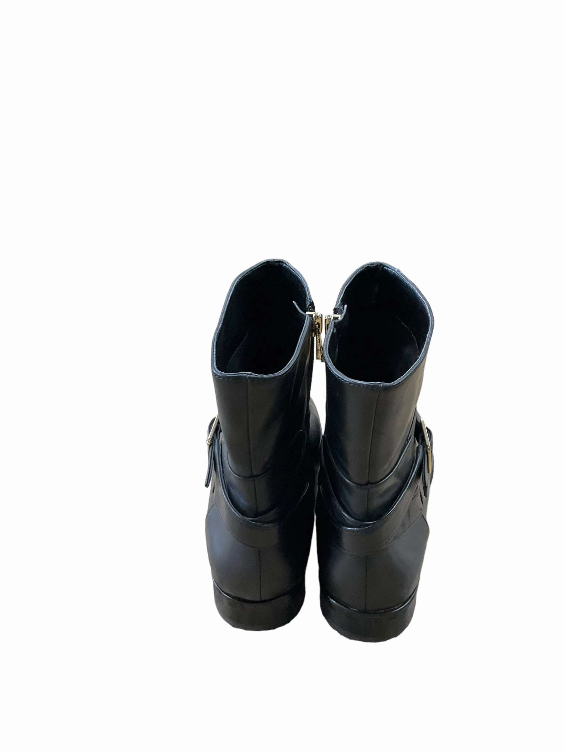 Boots Ankle Flats By Ann Taylor In Black, Size: 8 Wedge Boots