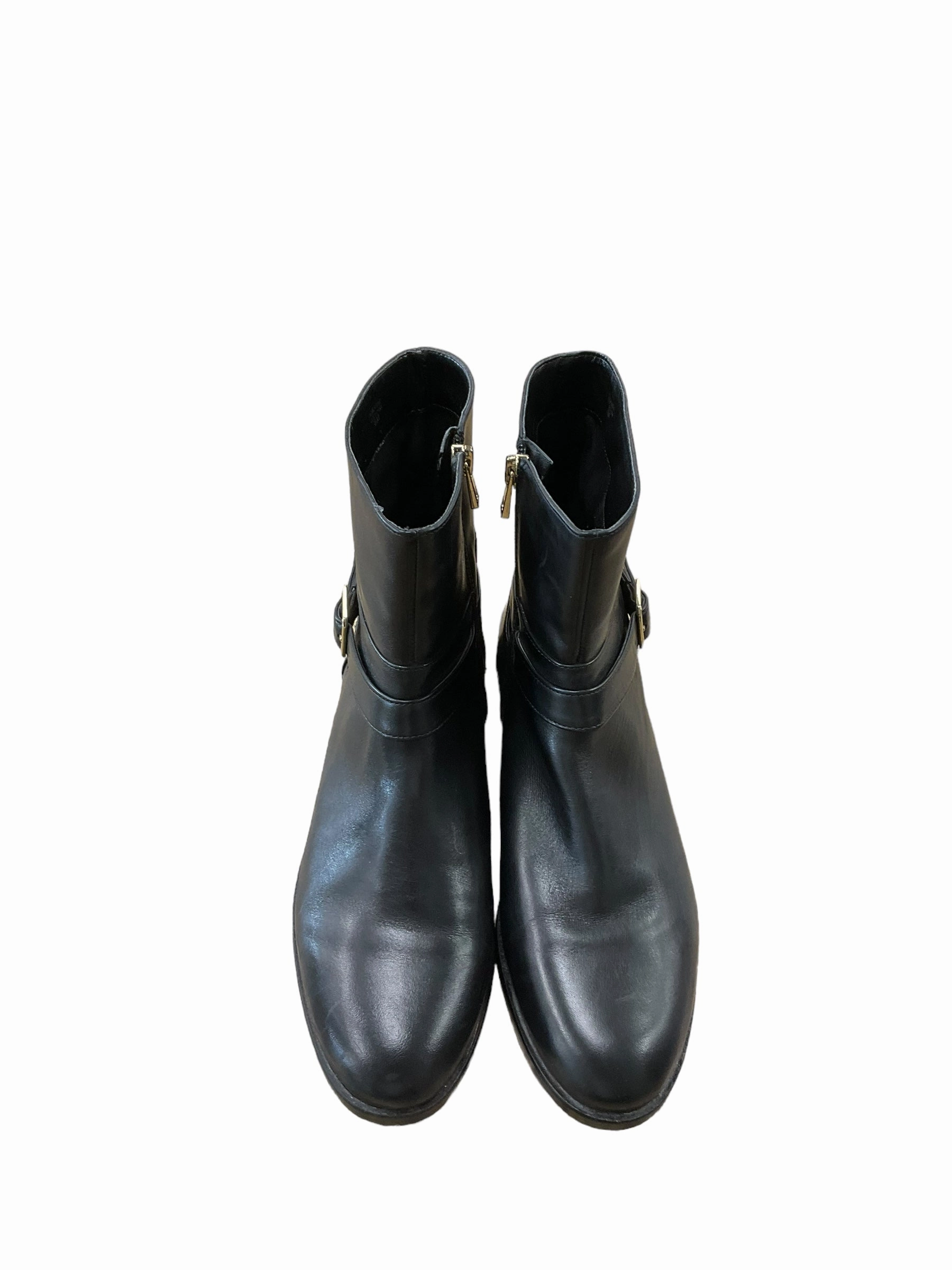Boots Ankle Flats By Ann Taylor In Black, Size: 8 Bonnie Leather Ankle Boots
