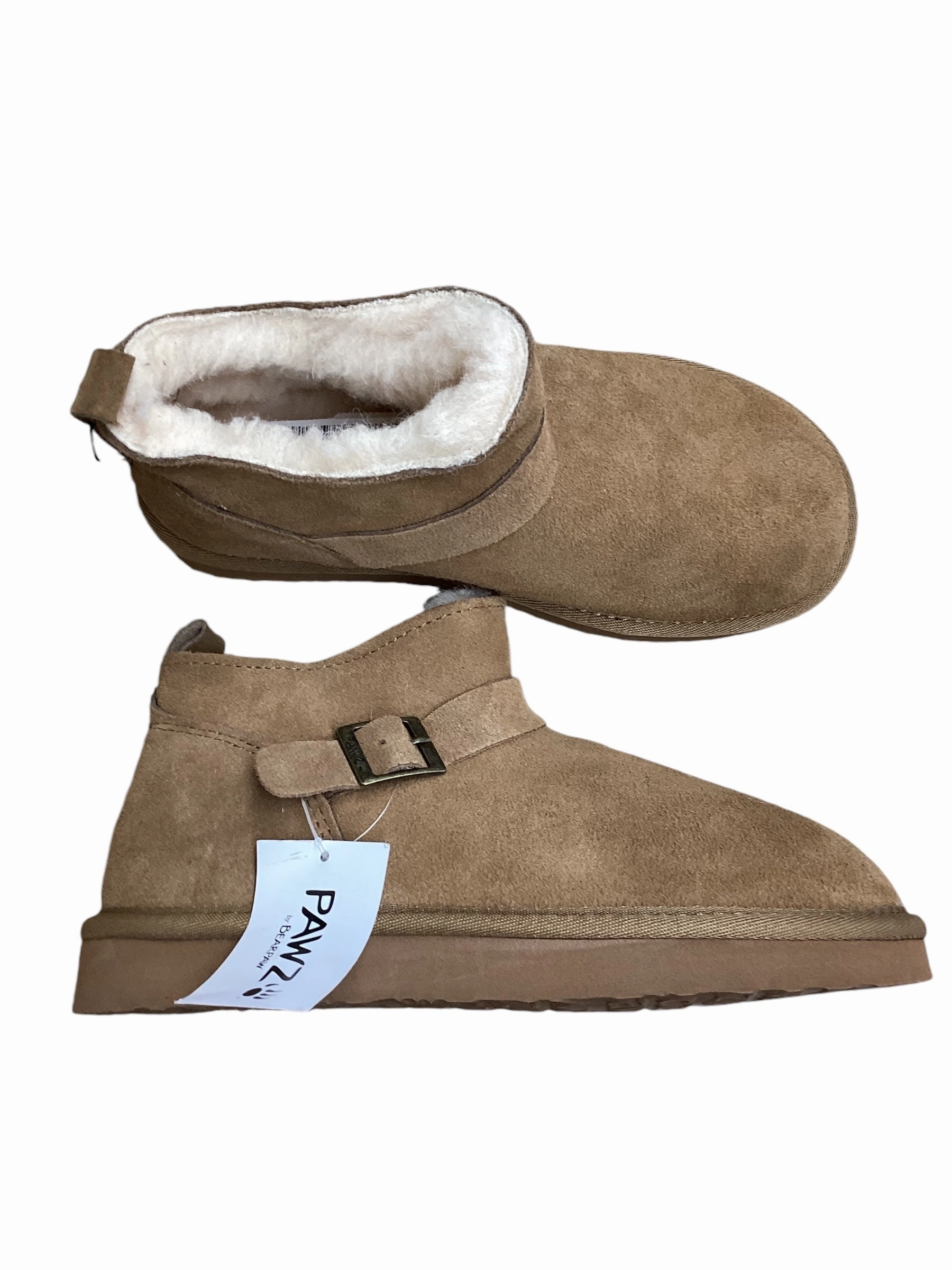 Ankle Boots With Wide Shaft Boots Ankle Flats By Bearpaw In Brown, Size: 7