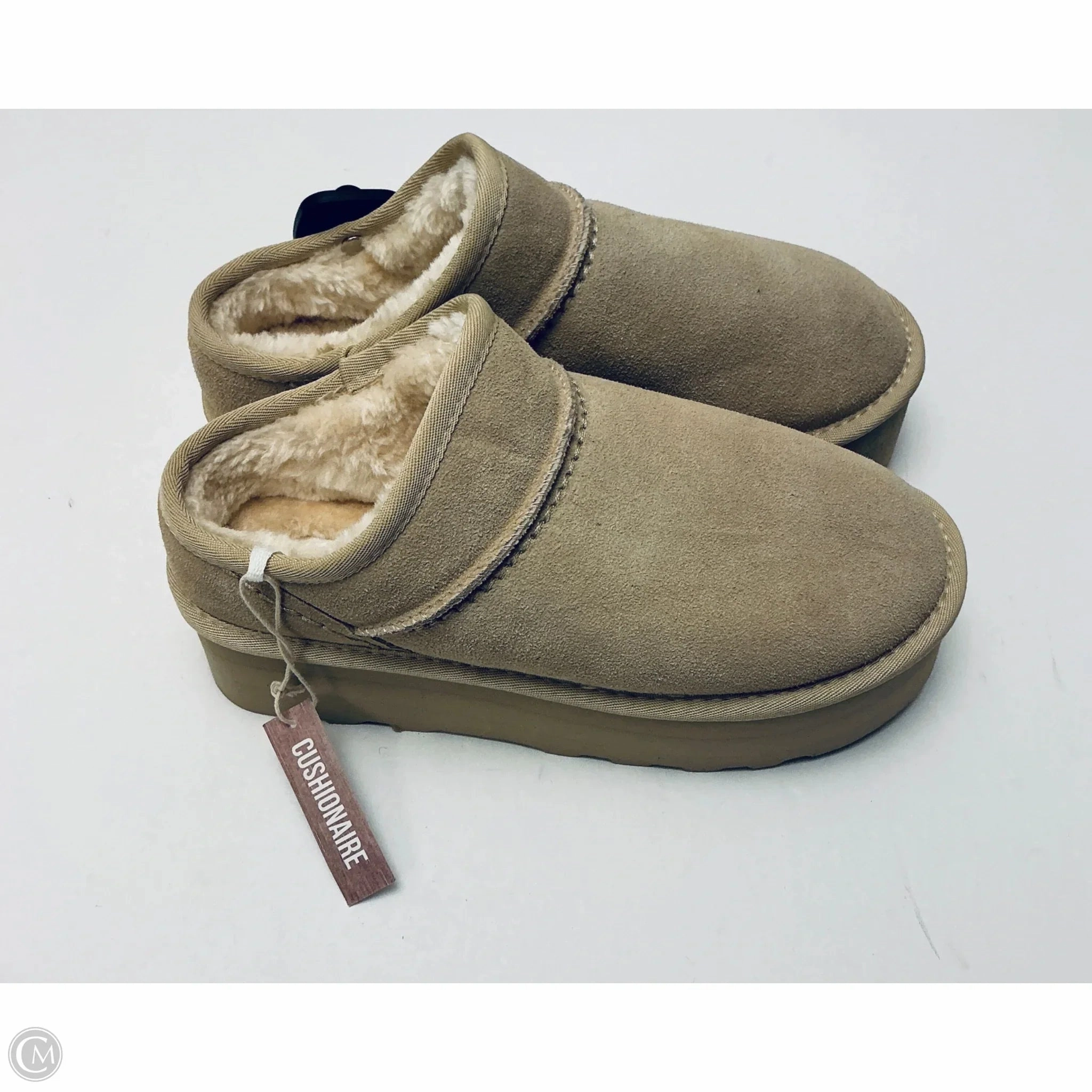 Mono Suede Ankle Boots Boots Ankle Flats By Cushionaire In Tan, Size: 8