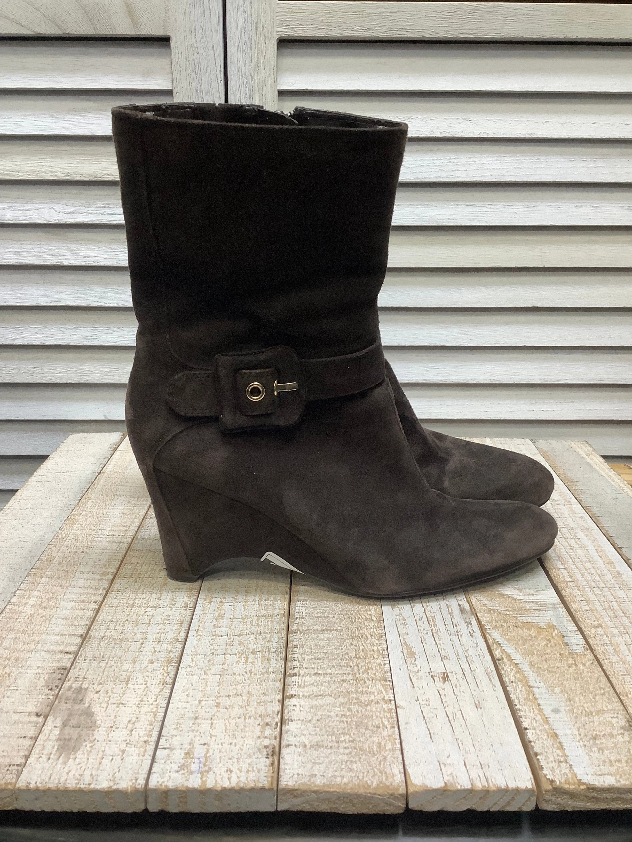 Boots Ankle Heels By Bandolino In Brown, Size: 8 Dressy Ankle Boots With Heels