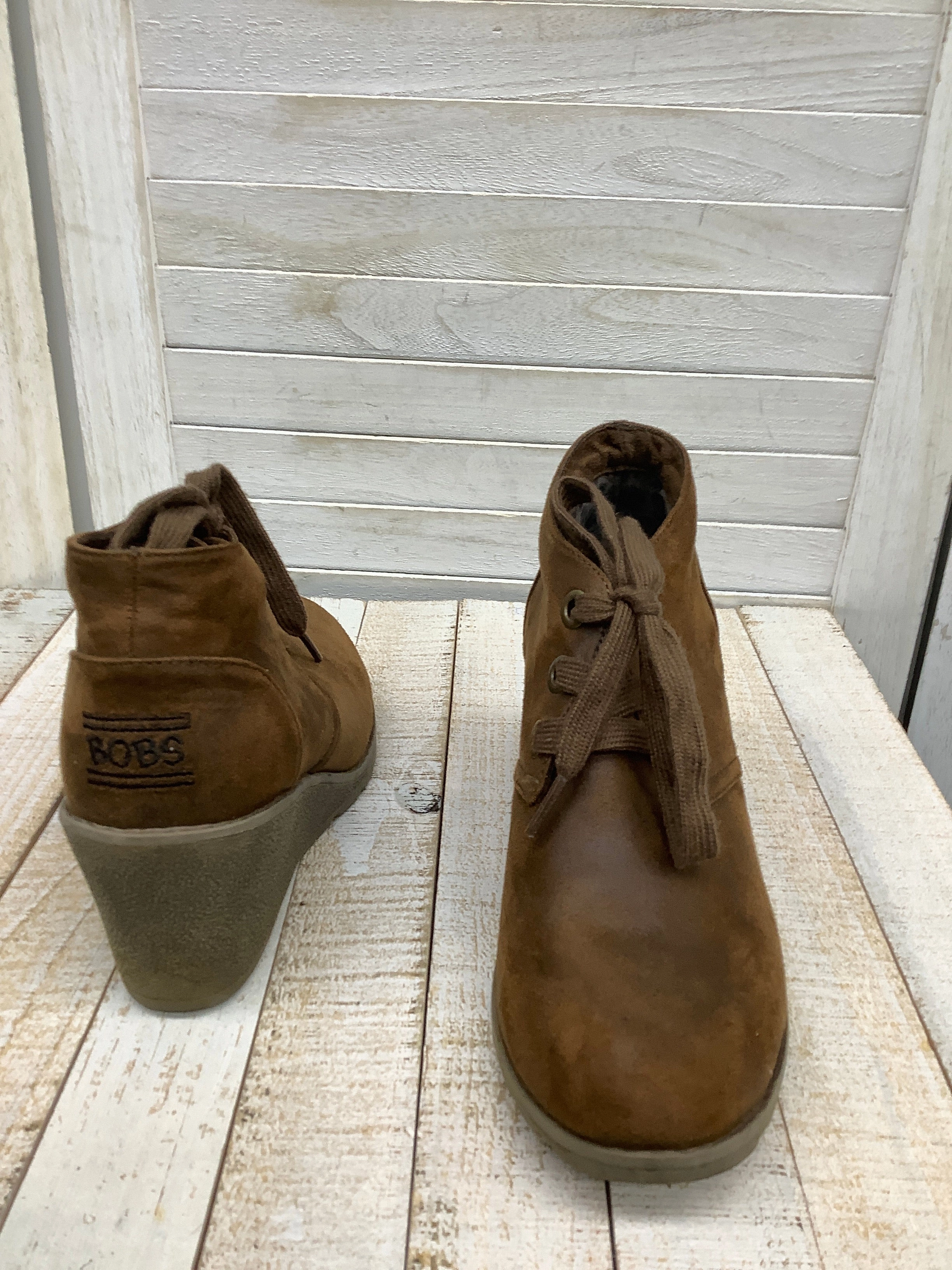 Ankle Boots Fur Trim Boots Ankle Heels By Bobs  Size: 6.5