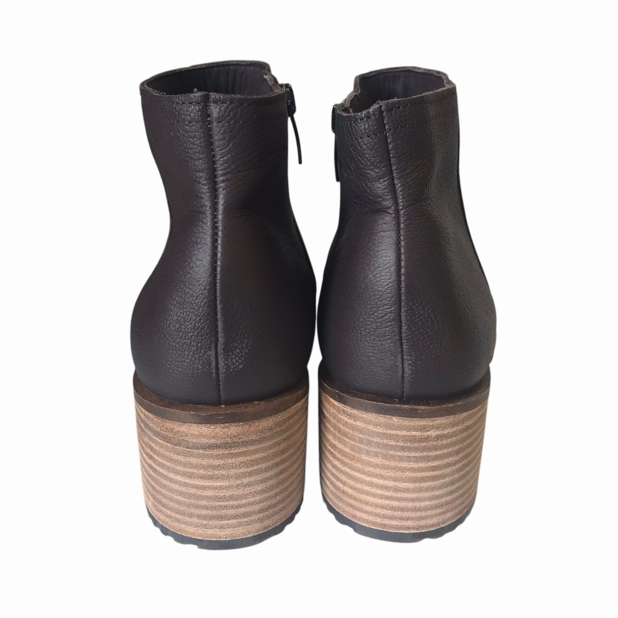 Boots Ankle Heels By Ecco In Brown, Size:11.5 Gold Rhinestone Ankle Boots