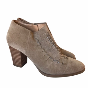 Boots Ankle Heels By Franco Sarto In Tan, Size:9 Western Ankle Boots Uk