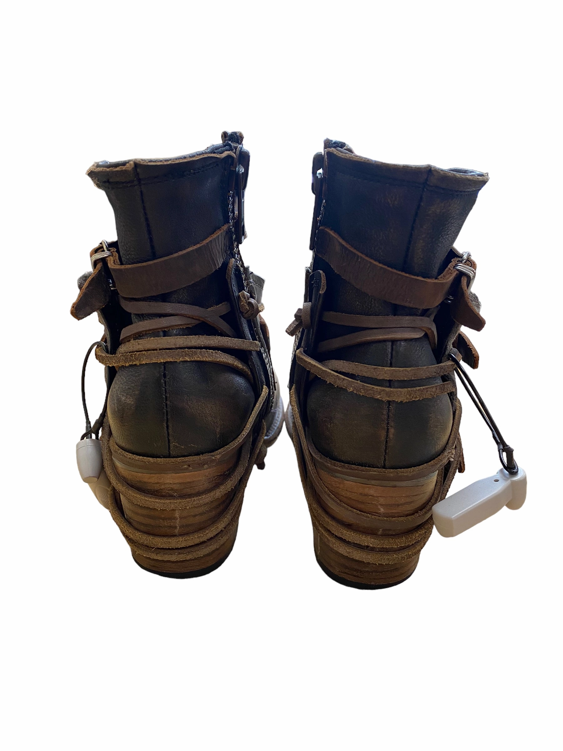 Boots Ankle Heels By Freebird  Size: 8 Split-toe Leather Ankle Boots