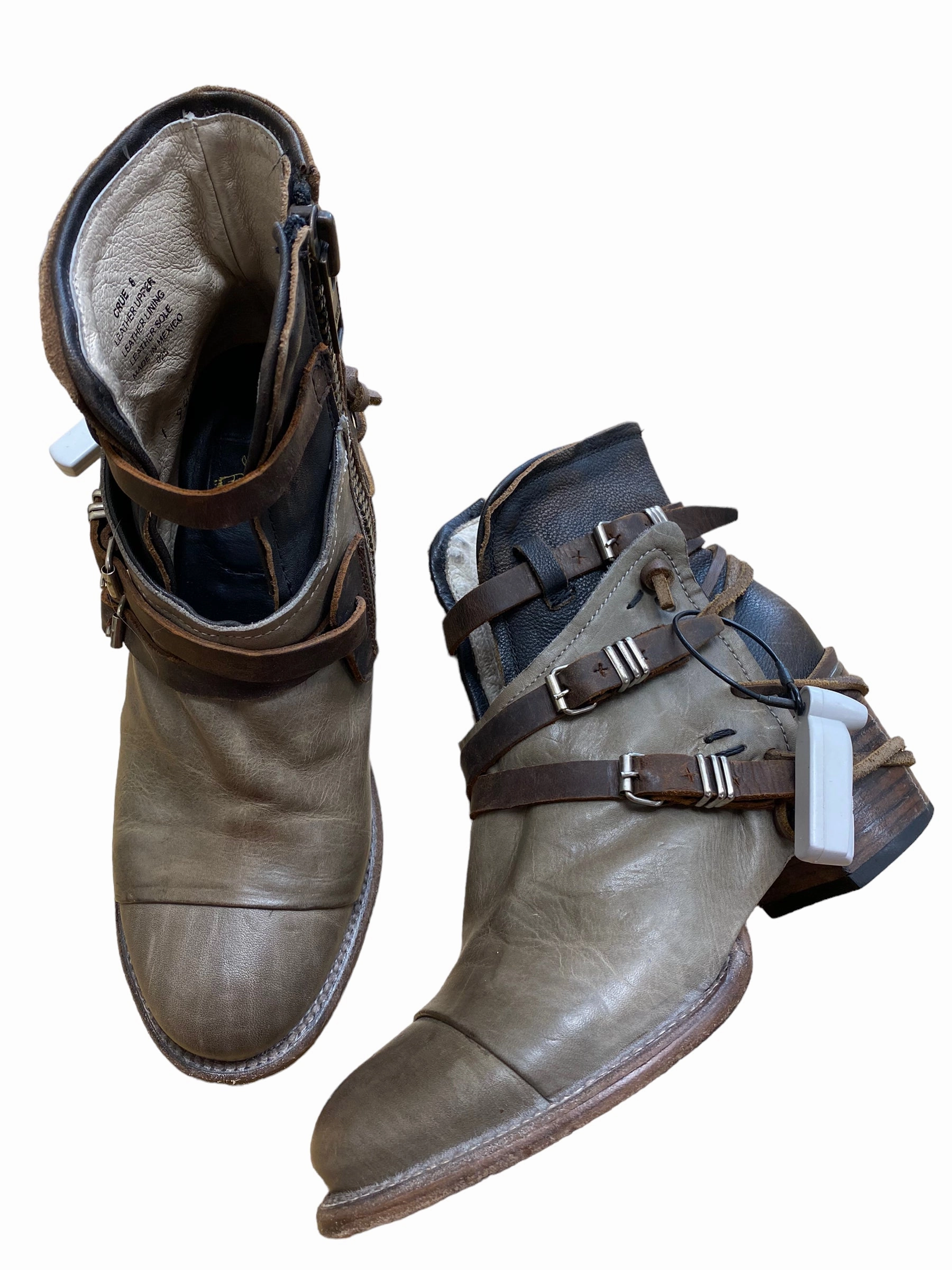 Boots Ankle Heels By Freebird  Size: 8 Shiny Lace Up Ankle Boots