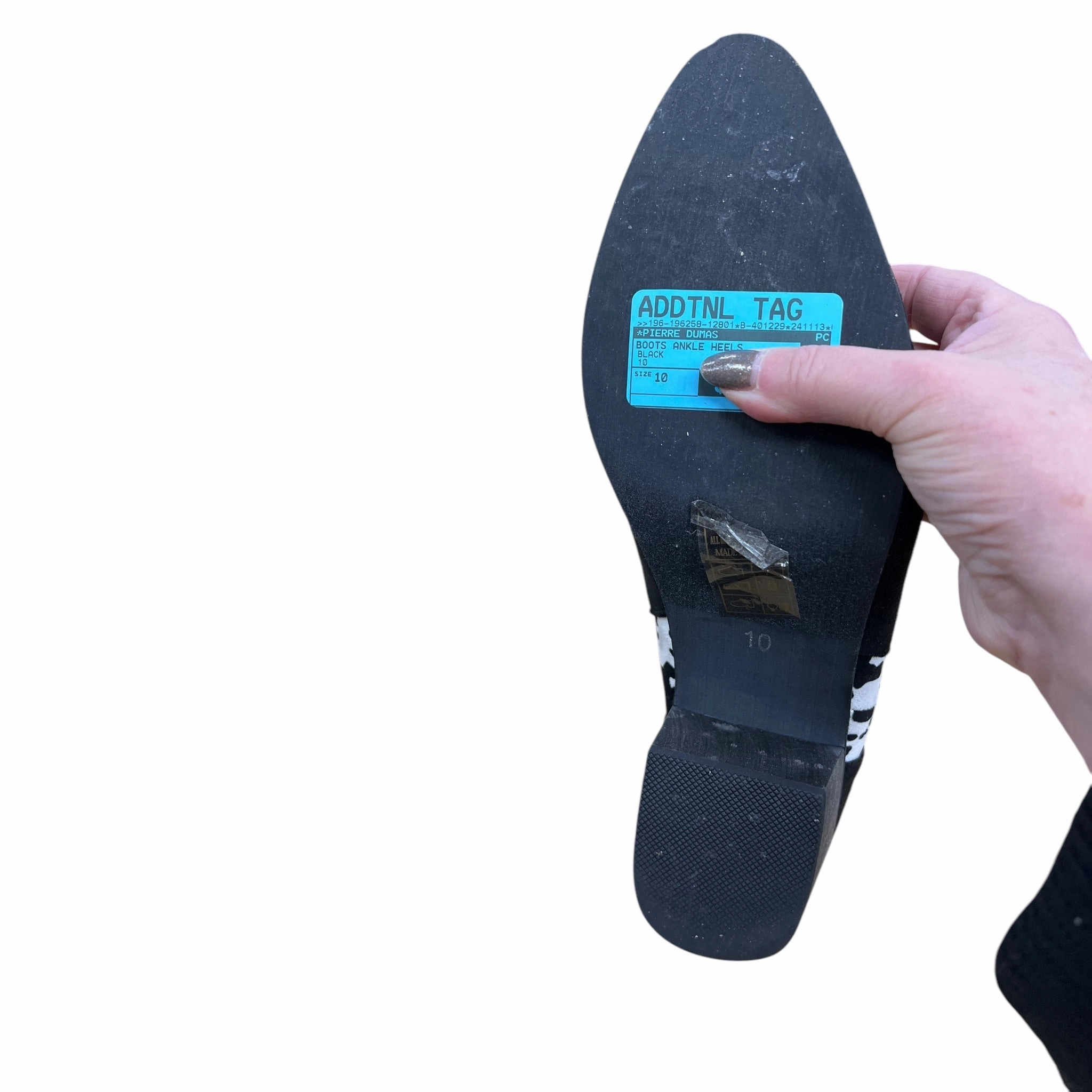 Boots Ankle Heels By Pierre Dumas In Black, Size:10 Ankle Boots That Look Good With Dresses