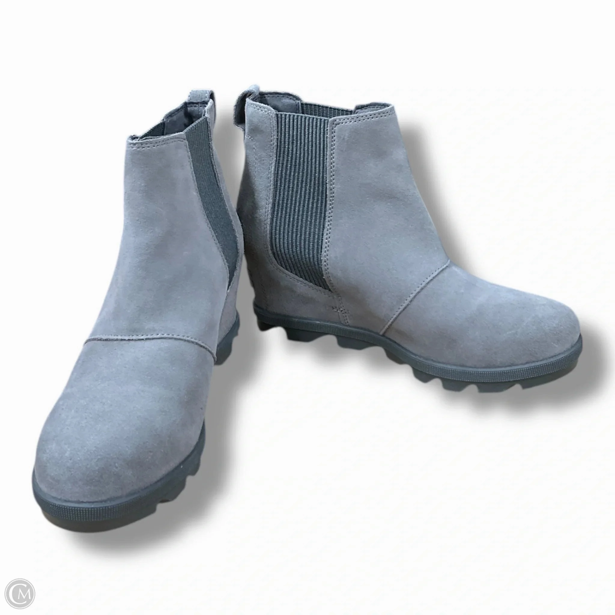 Ankle Platform Wedge Boots Boots Ankle Heels By Sorel In Grey, Size: 8.5