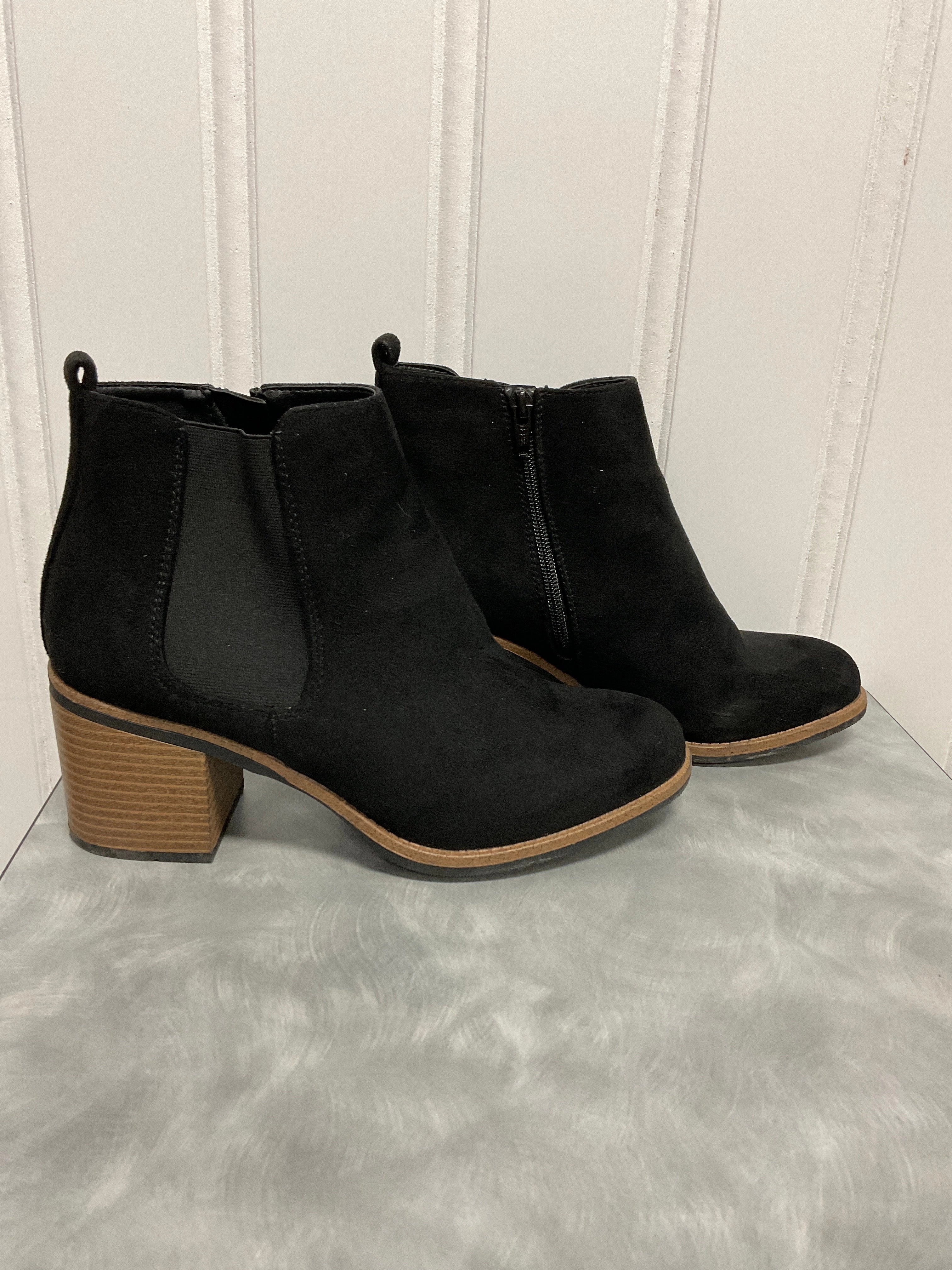 Boots Ankle Heels By White Mountain In Black, Size:9 Heel Platform Ankle Boots