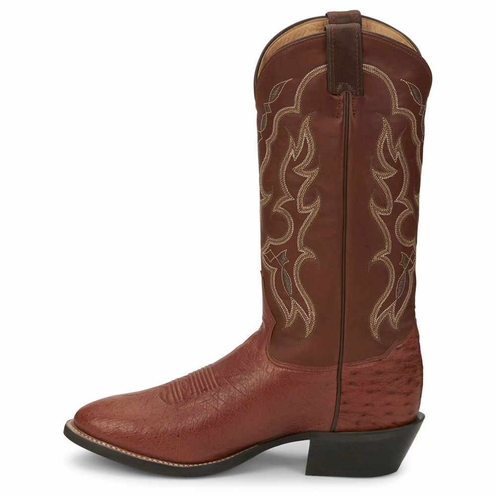 Tiberius 13 Inch Smooth Ostrich Round Toe Cowboy Boots Ugh Boots