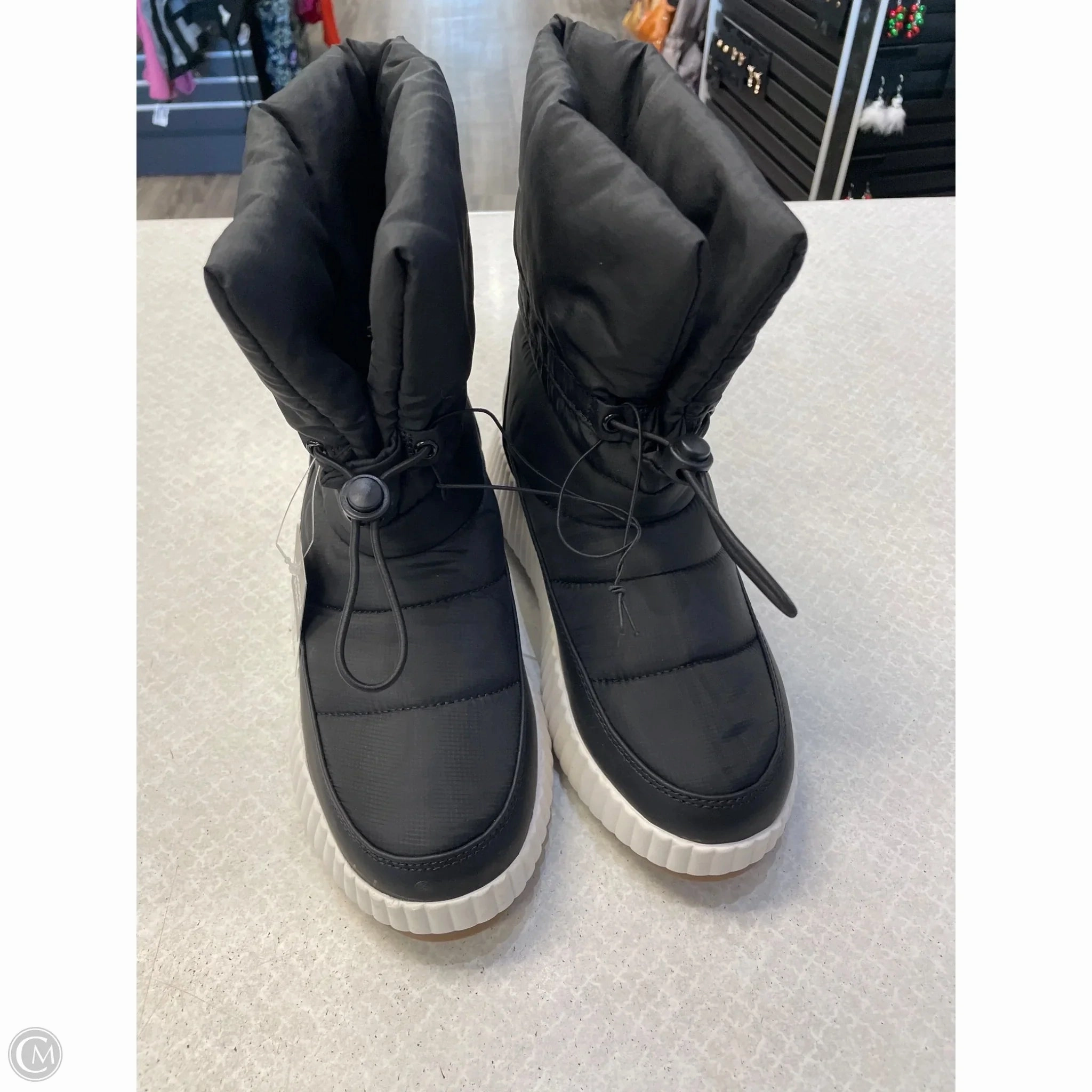 Boots Snow By Falls Creek In Black & White, Size: 6 Martens As Motorcycle Boots