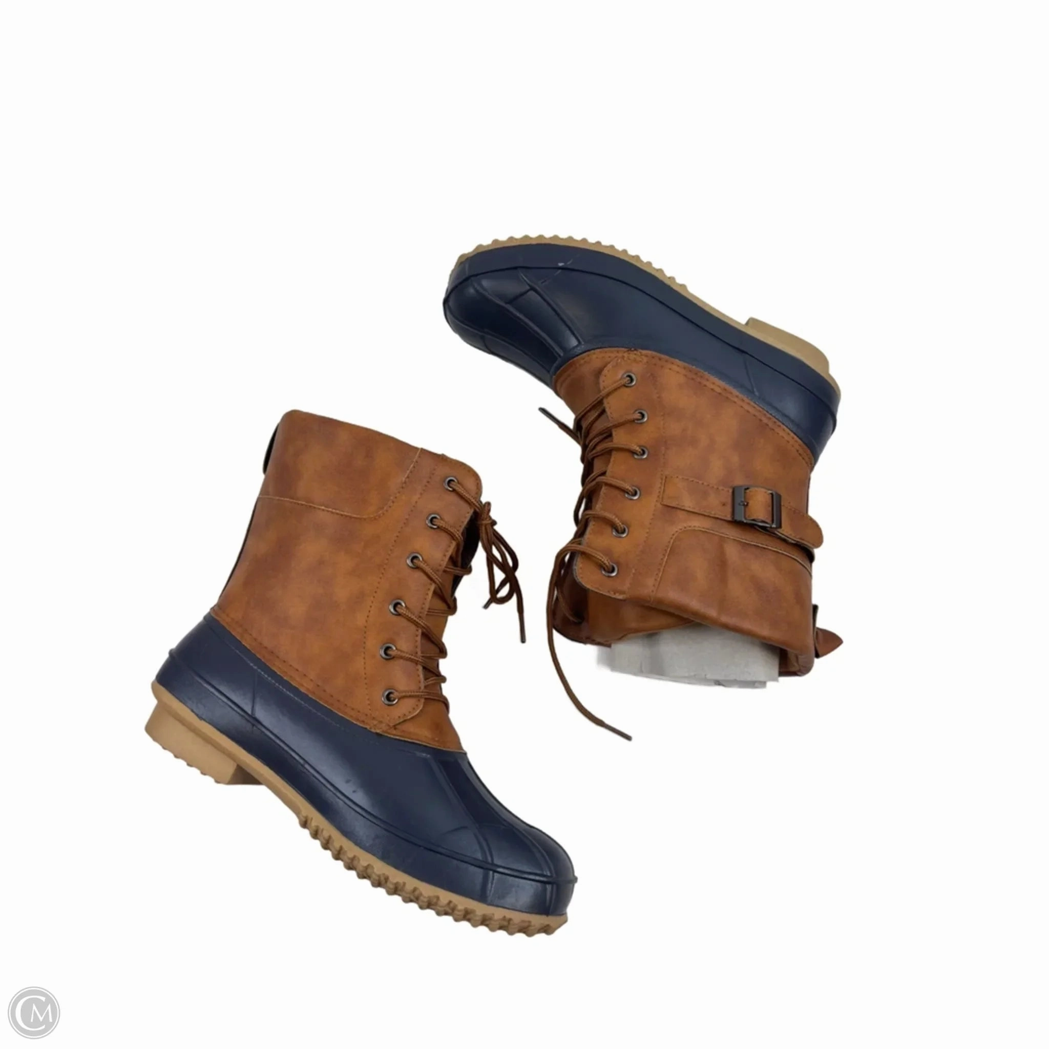 Roper Work Boots Boots Snow By Torrid In Blue & Brown, Size: 11