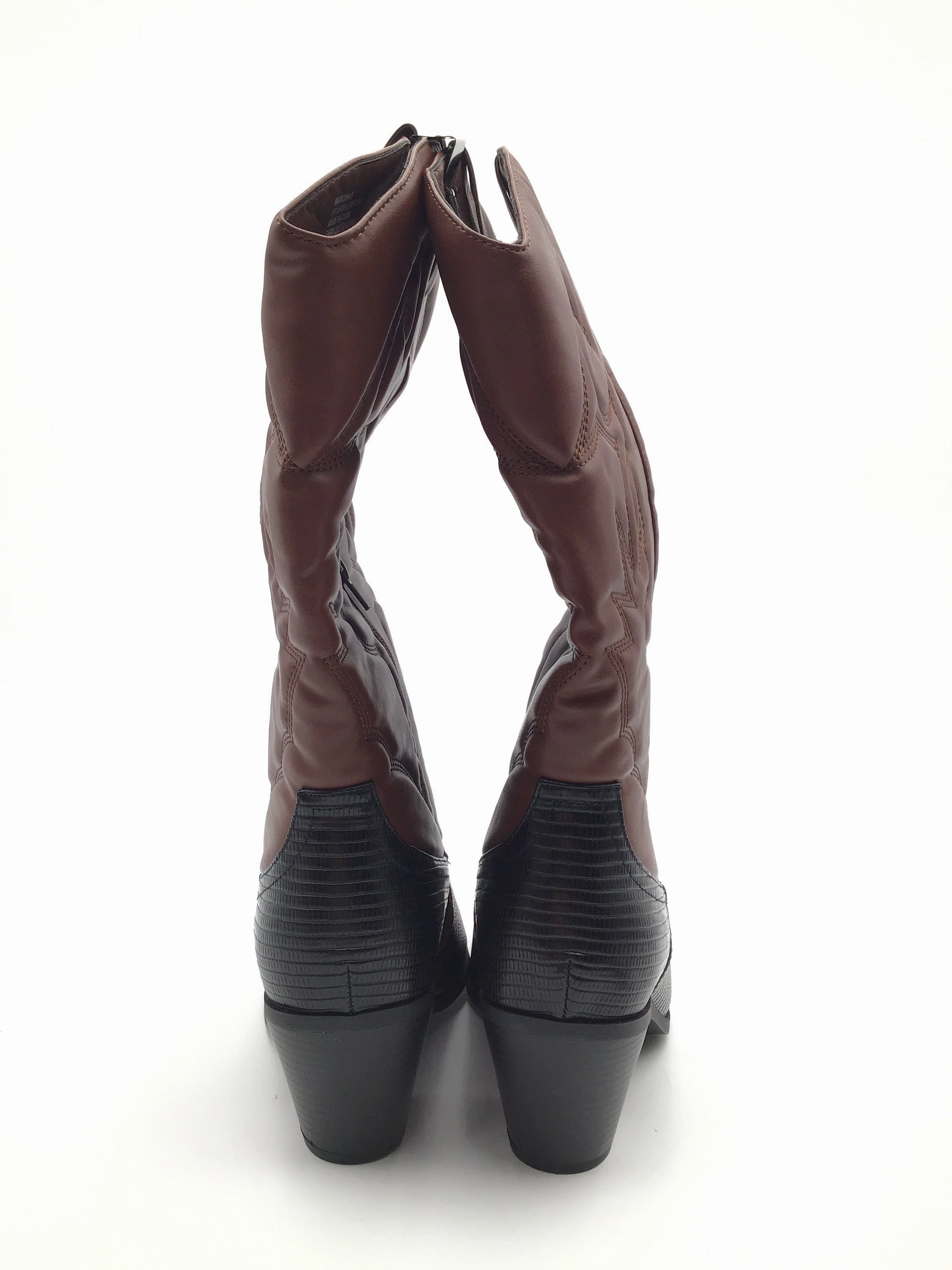 Chelsea Boots With Dress Boots Western By Just Fab In Black & Brown, Size: 8.5