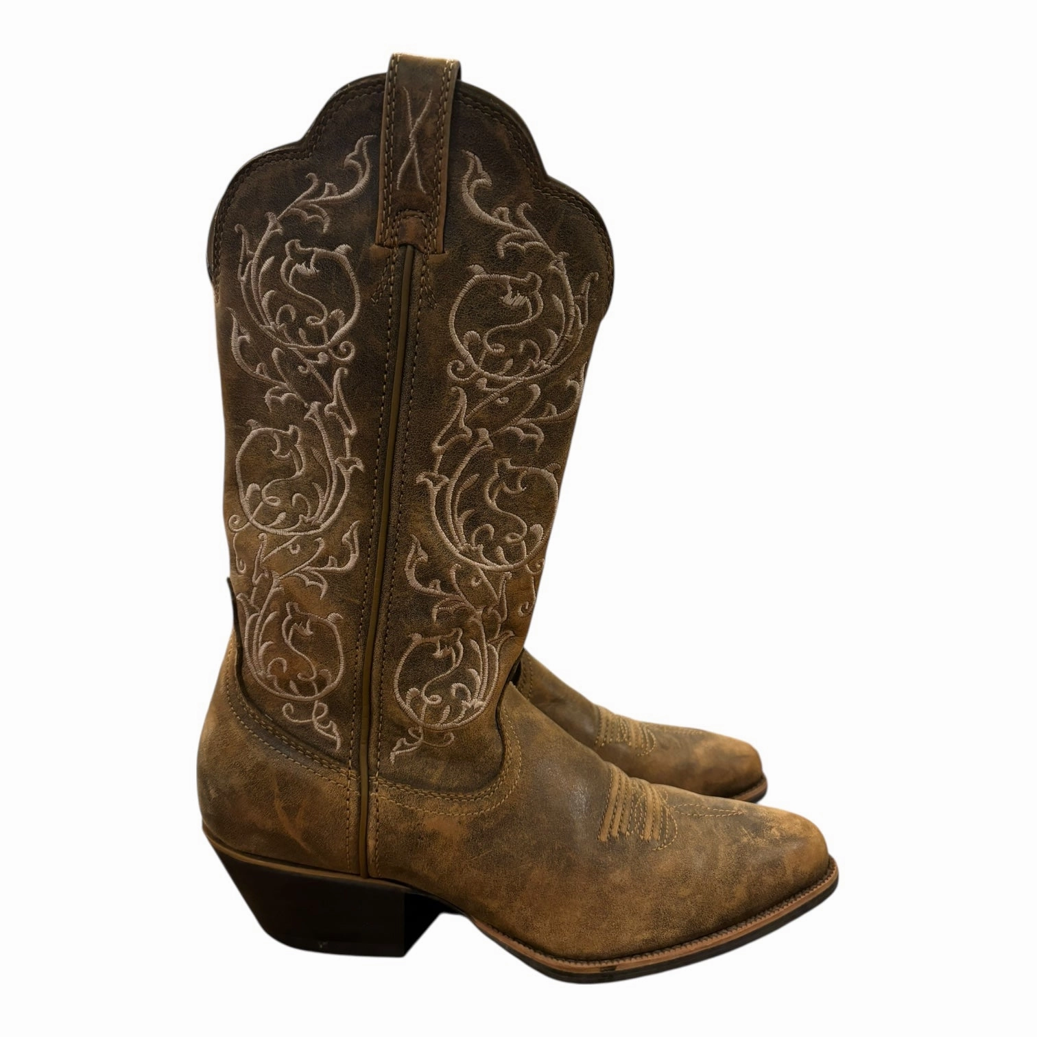 Boots Western By TWISTER BOOTS In Brown, Size:8 Blue Suede Boots