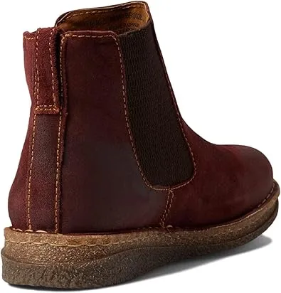 Born Women's Faline - Dark Red Kitten Heel Boots Knee High