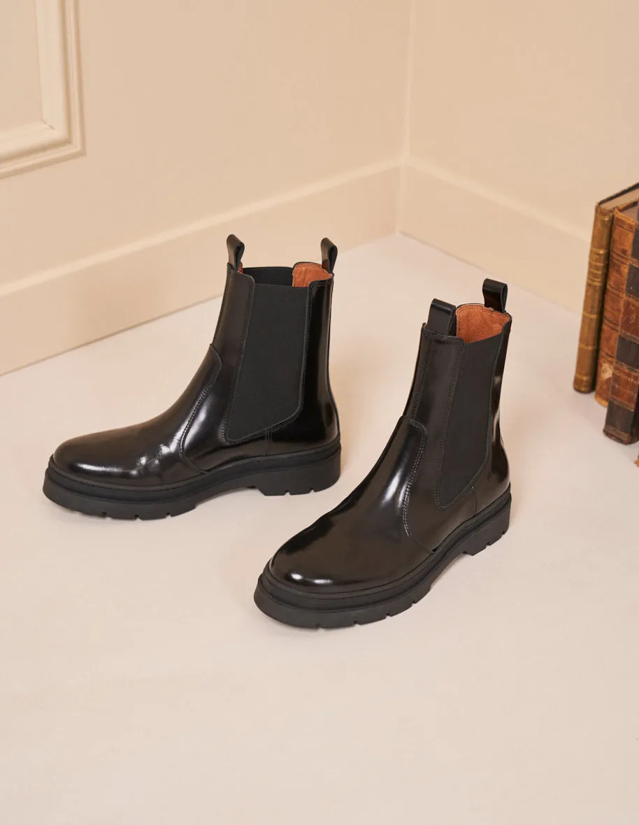 Where To Get Cowboy Boots Bottines Thomas - Cuir box noir