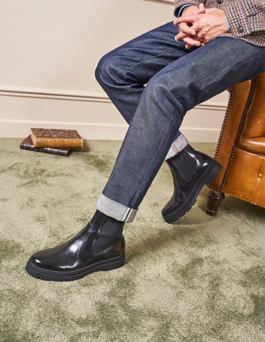 Bottines Thomas - Cuir box noir Blunstone Boots