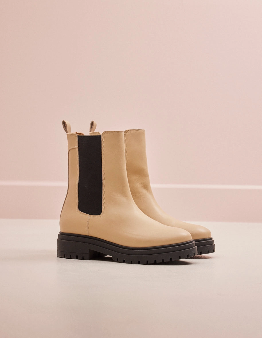 Tall Hunter Boots Bottines Amlie - Cuir cru