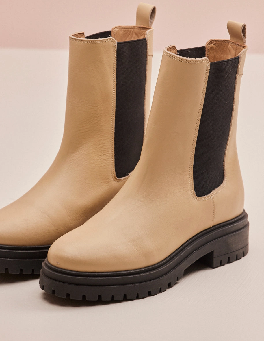 Skis And Boots Bottines Amlie - Cuir cru