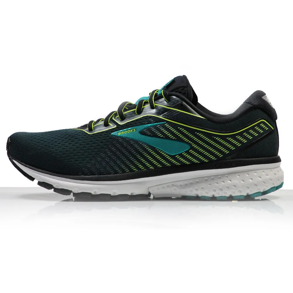 Brooks Ghost 12 Men's Running Shoe - Black/Lime/Blue Grass Good Shoes For Crossfit And Running