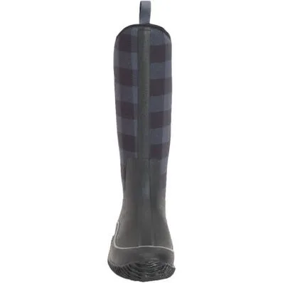 Muck Ladies Hale Plaid Grey & Black Tall Pull On Boots HAW-1PLD-BLK Boots Ren Faire