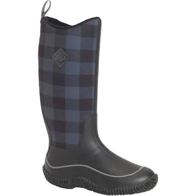 Muck Ladies Hale Plaid Grey & Black Tall Pull On Boots HAW-1PLD-BLK Over The Knee Cowboy Boots