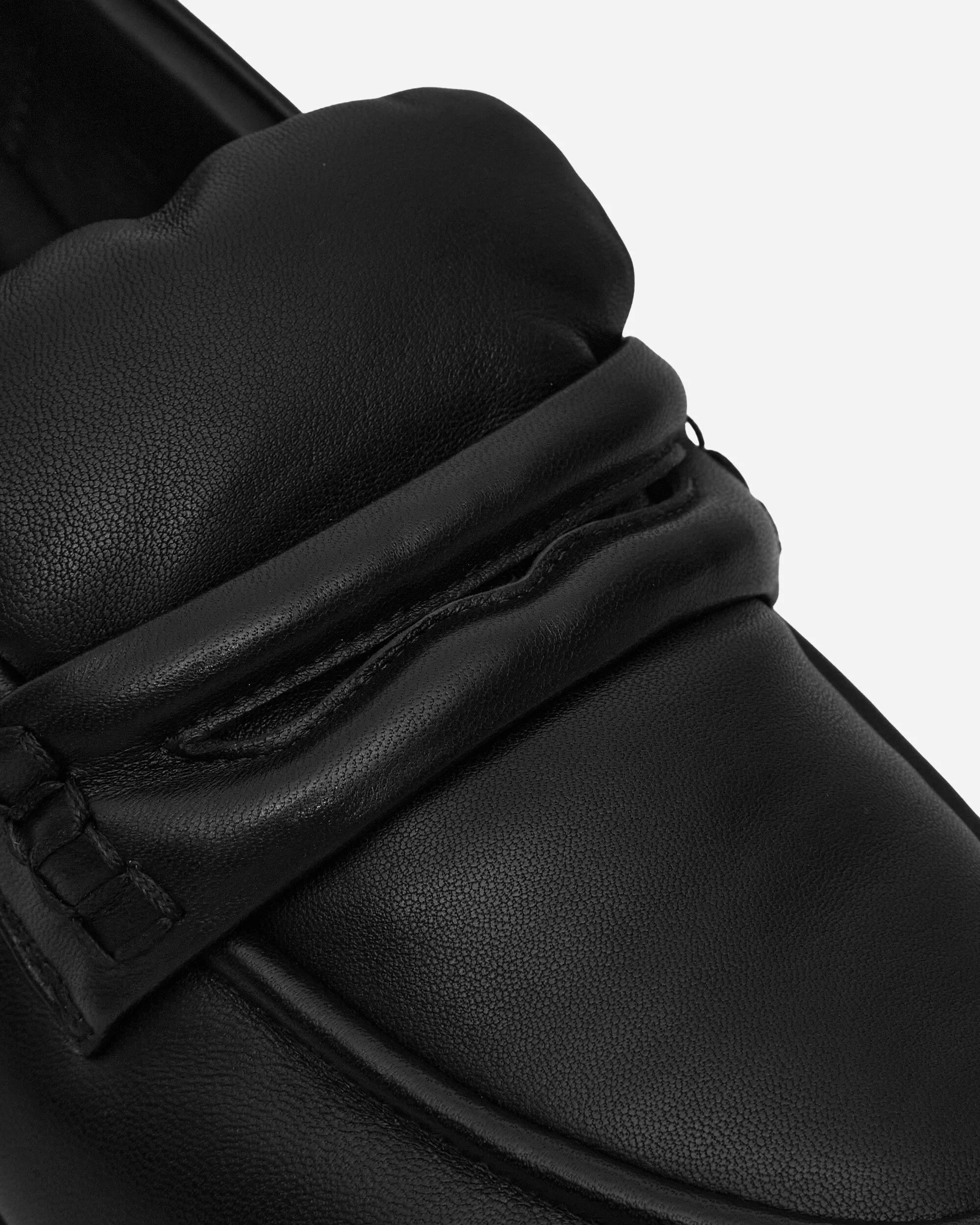 Women's Martine Rose Leather Loafers Black Martens Adrian Smooth Leather Tassel Loafers