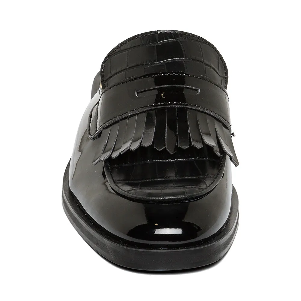 Nanette Flat Shoe BLK PATENT Slip On Flat Shoes