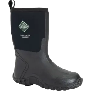Puss In Boots The Three Diablos Muck Men's Edgewater Classic Mid Black Rubber Boots ECM-000-BLK