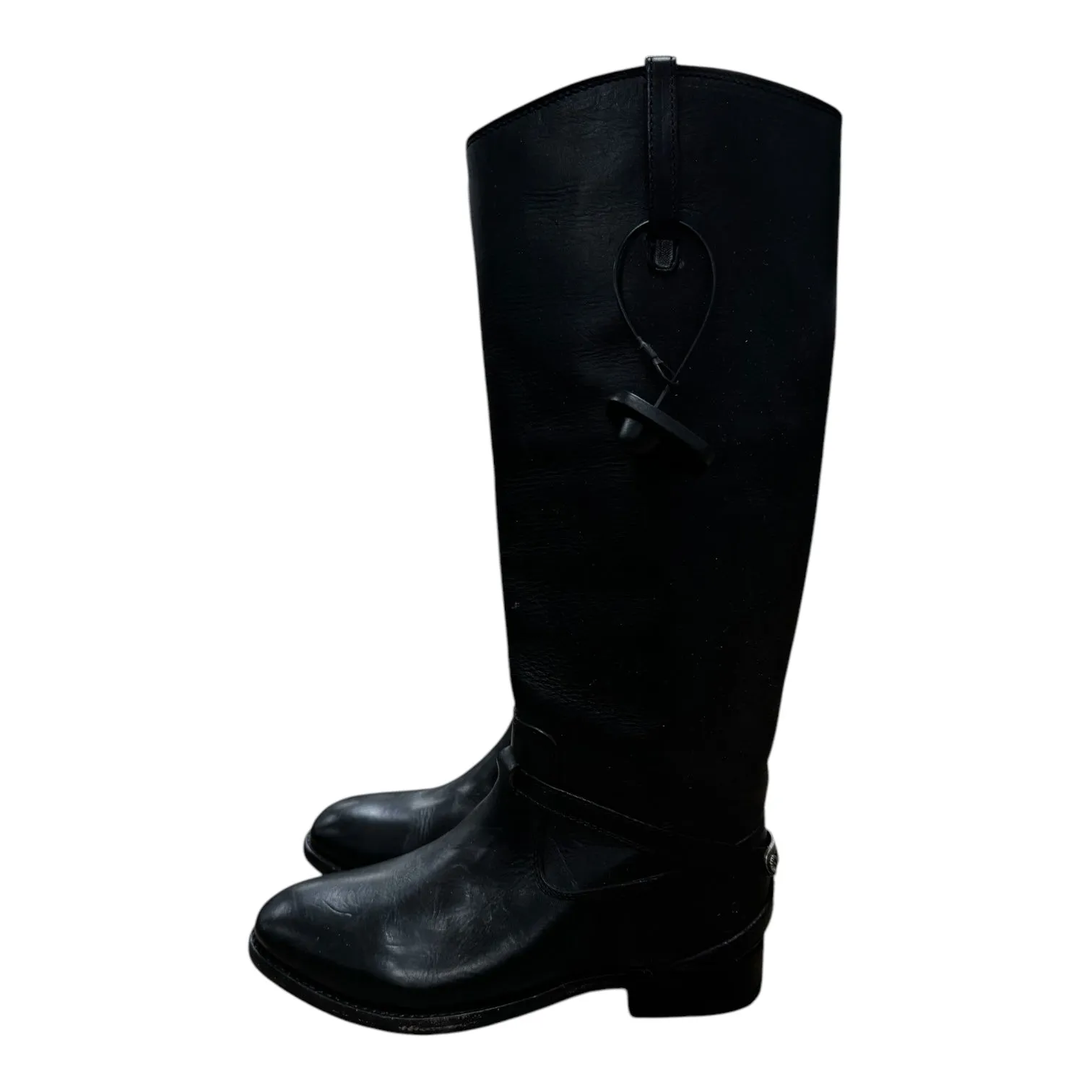 Boots Moc Toe Boots Designer By Frye In Black, Size: 6