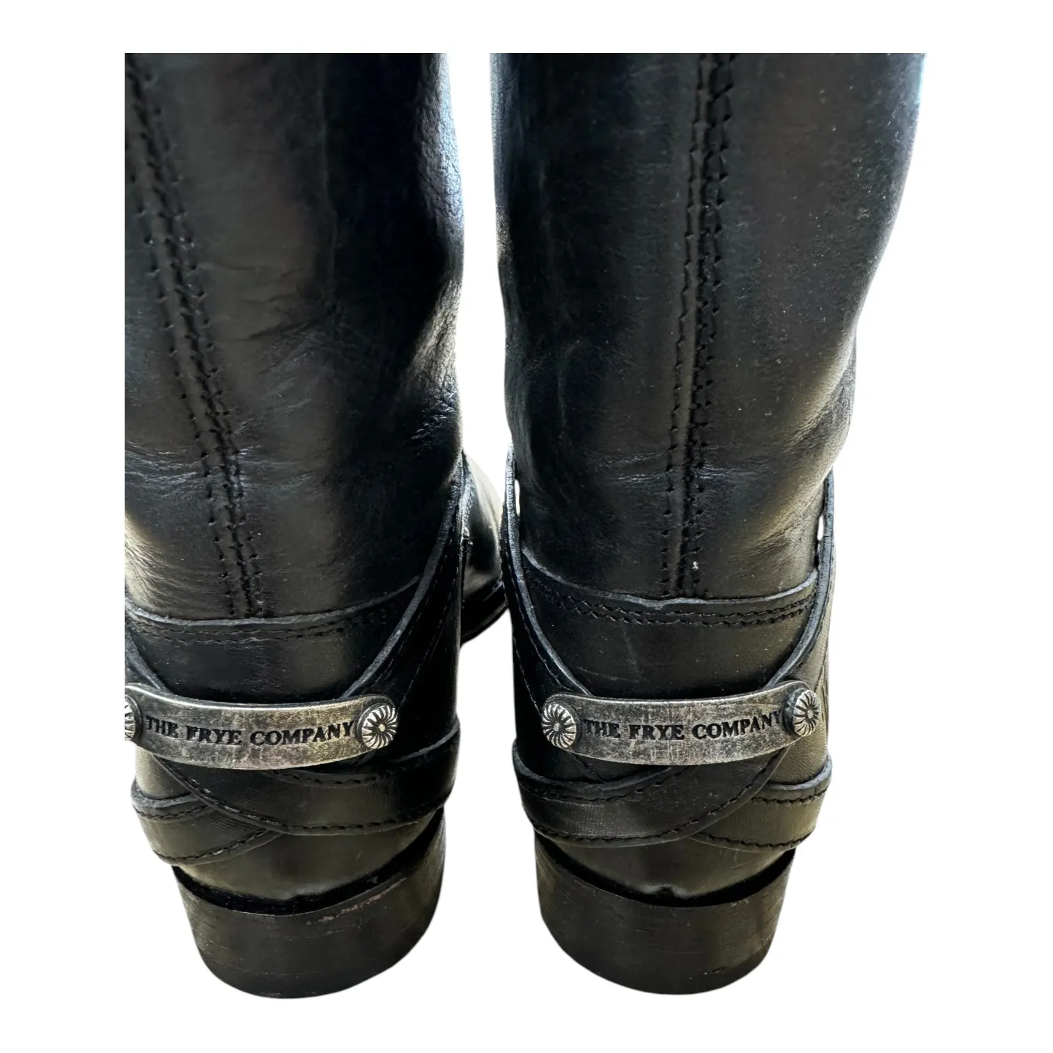 Boots Designer By Frye In Black, Size: 6 Black Lace Up Heel Boots