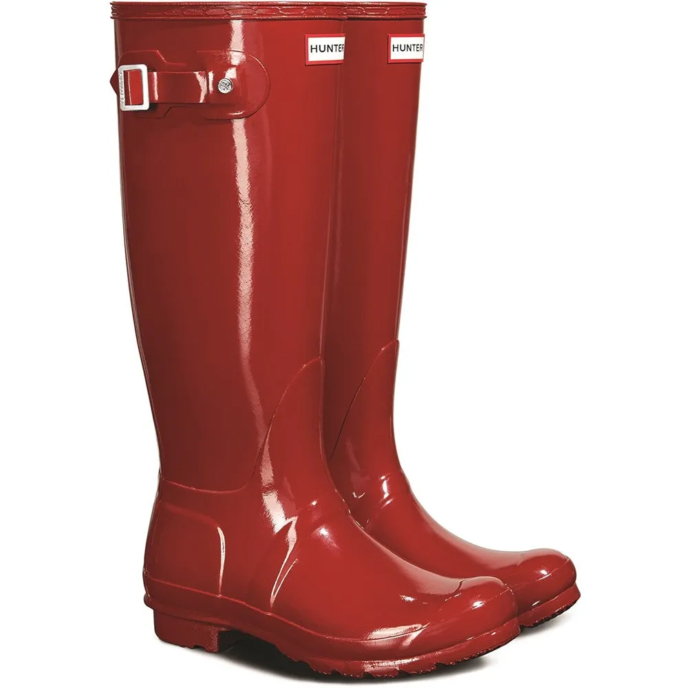 Waterproof Slip On Boots Hunter Original Tall Gloss Wellington Boots