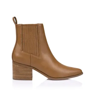 Fillipin Chelsea Ankle Boots - Tan Softee Jika Tabi Boots