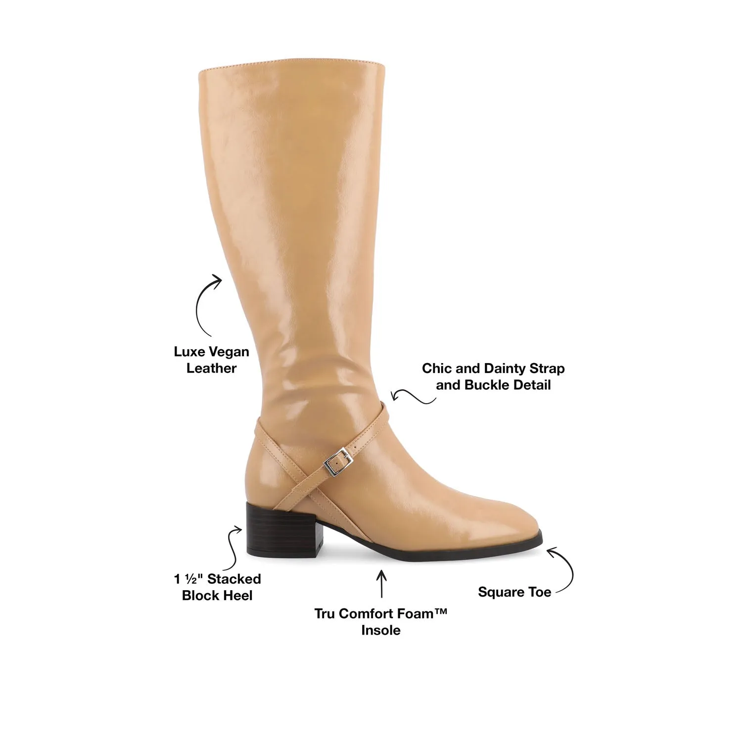Waterproof Steel Toe Boots RHIANAH KNEE HIGH BOOTS IN X-WIDE CALF
