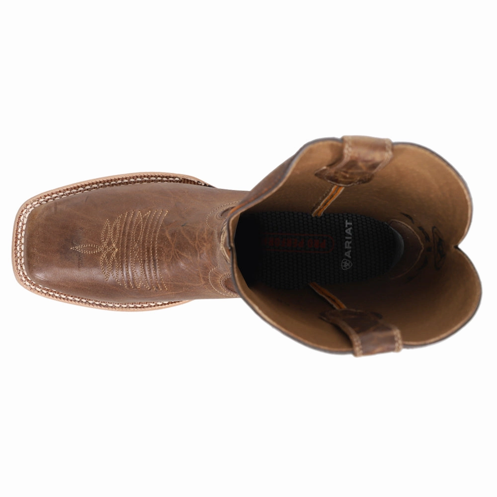 Point Ryder Embroidered Square Toe Cowboy Boots Wide Work Boots