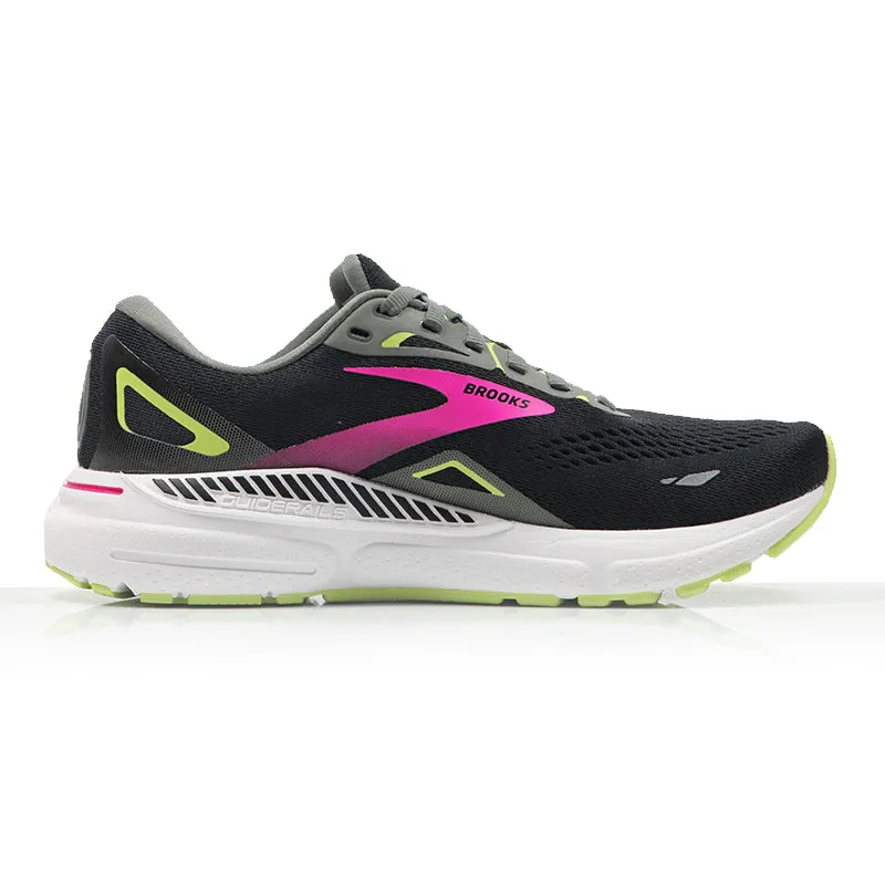 Brooks Adrenaline GTS 23 Women's Running Shoe - Black/Gunmetal/Sharp Green Hyperion Running Shoes