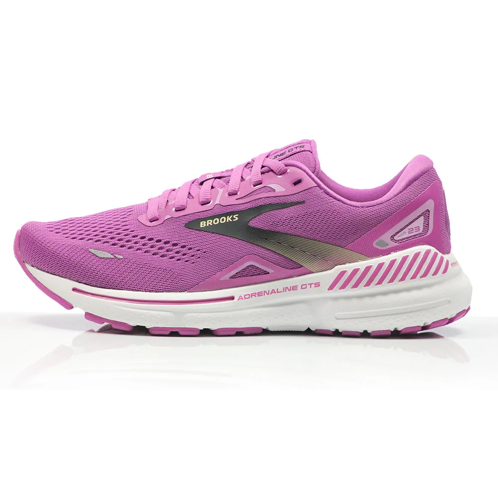 Brooks Adrenaline GTS 23 Women's Running Shoe - Orchid/Black/Purple Running Shoes For High Arches