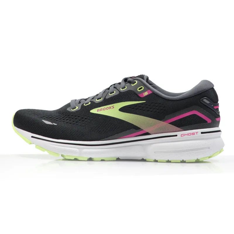 Good Running Shoes For Heavy Guys Brooks Ghost 15 Women's Running Shoe - Black/Ebony/Sharp Green