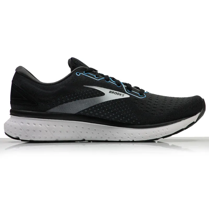Brooks Glycerin 18 Men's Running Shoe - Black/Atomic Blue Cushion Shoes Running