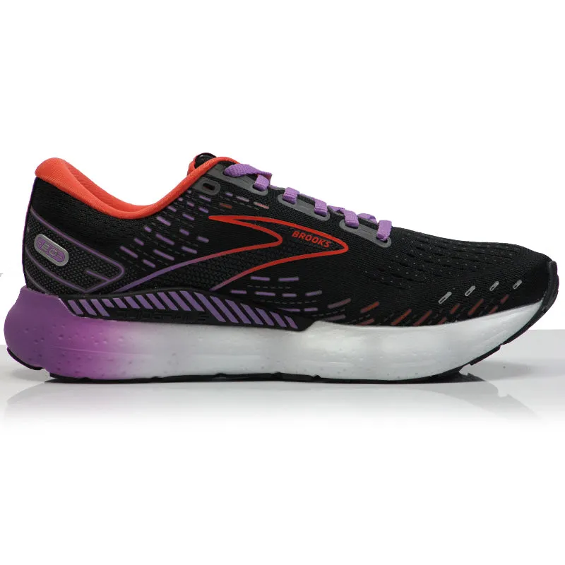 Friday Deals On Running Shoes Brooks Glycerin GTS 20 Women's Running Shoe - Black/Bellflower/Fiesta